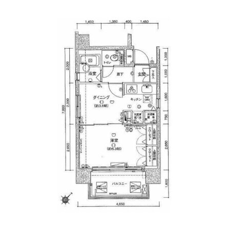 馬喰町駅 徒歩2分 9階の物件間取画像